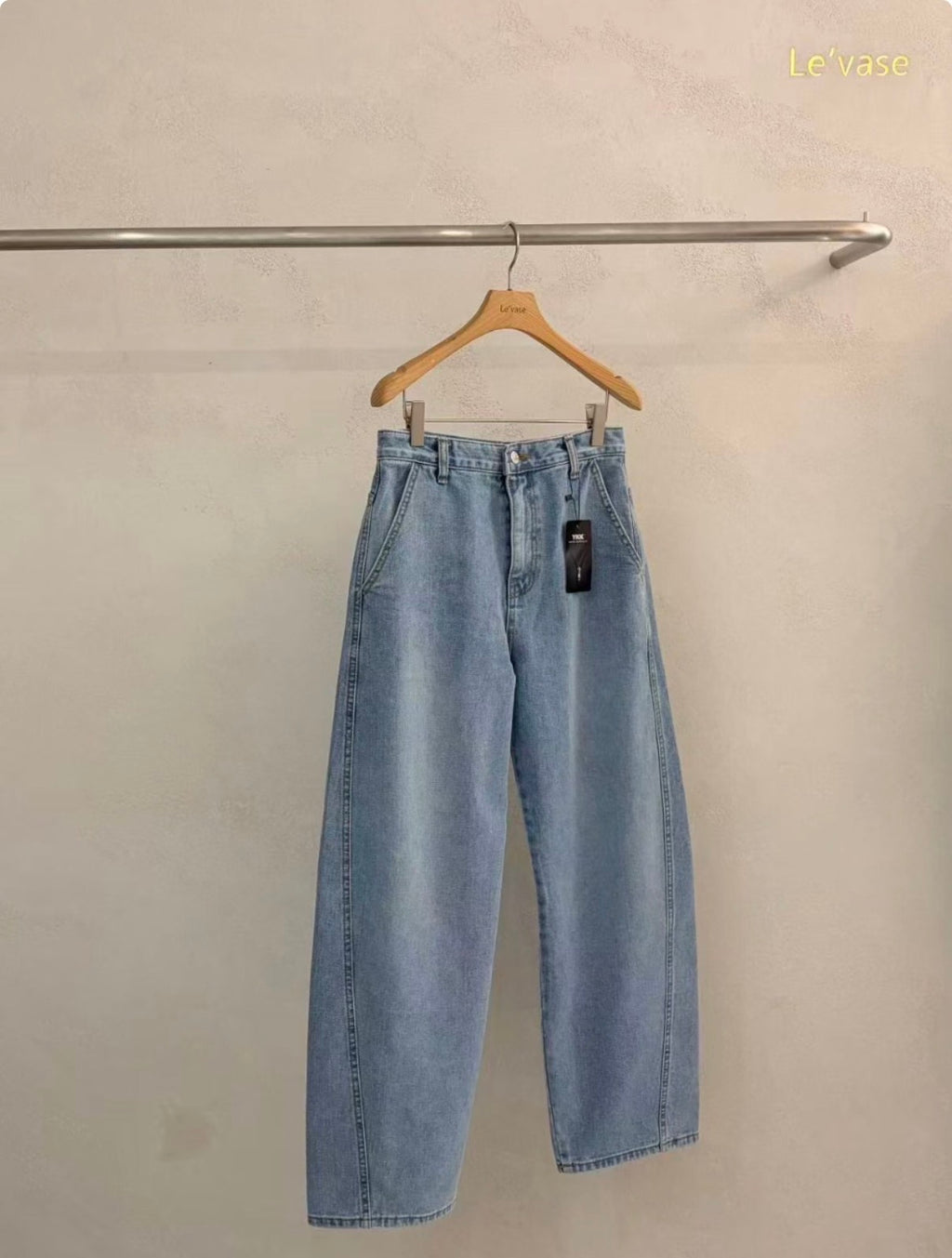 KARA KARA Wide-Leg Light Wash Jeans