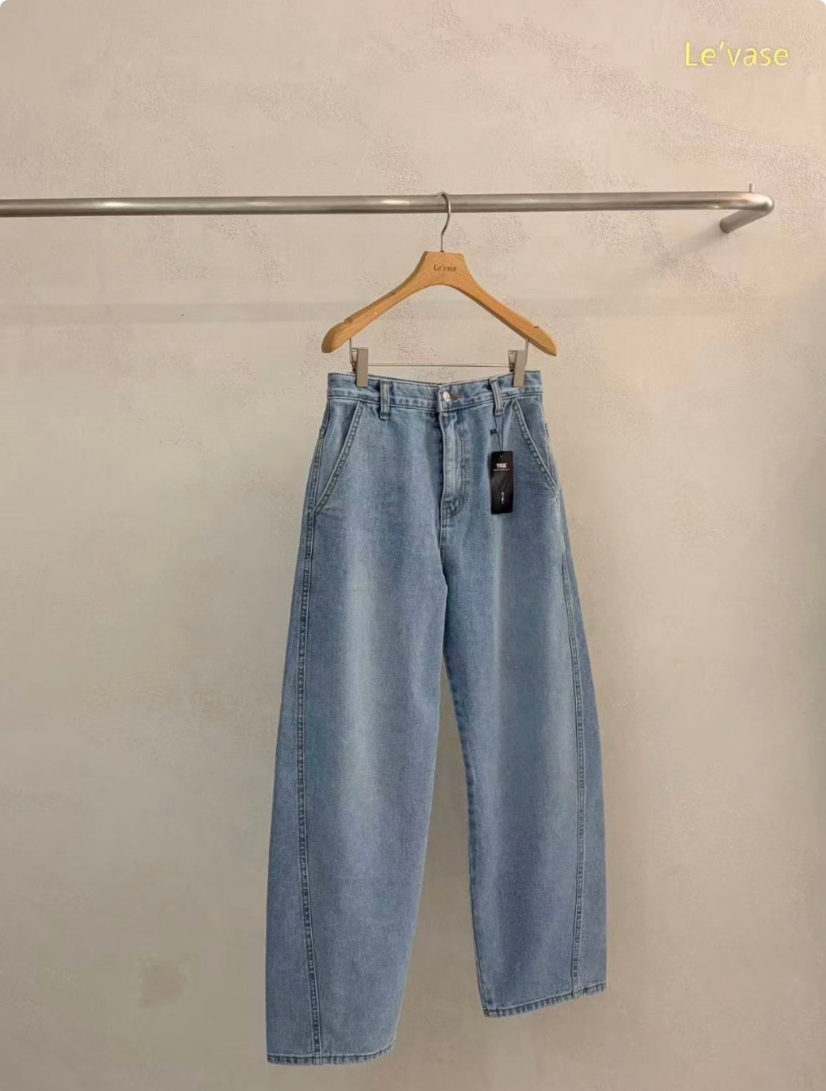 KARA KARA Wide-Leg Light Wash Jeans
