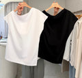 🦋 Draped Boat Neck Sleeveless Top