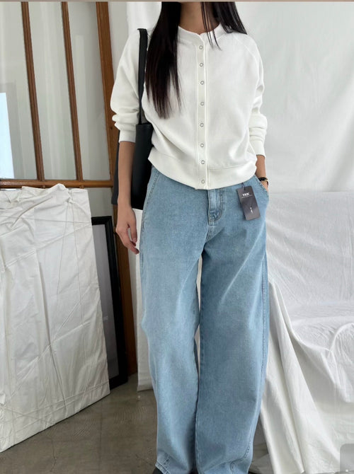 KARA KARA Wide-Leg Light Wash Jeans