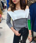 Korean Knit Off-Shoulder Top